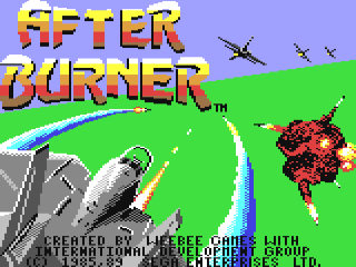 After Burner title screen for Commodore 64